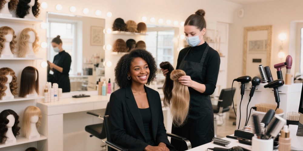 Beauty salon wig service